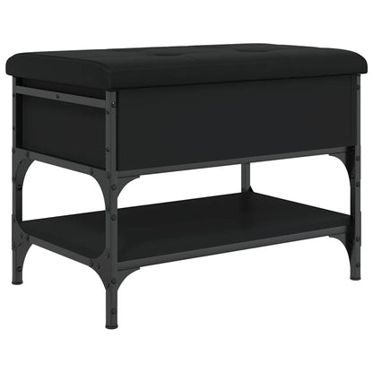 Shoe Bench Black 62x42x45 cm Engineered Wood