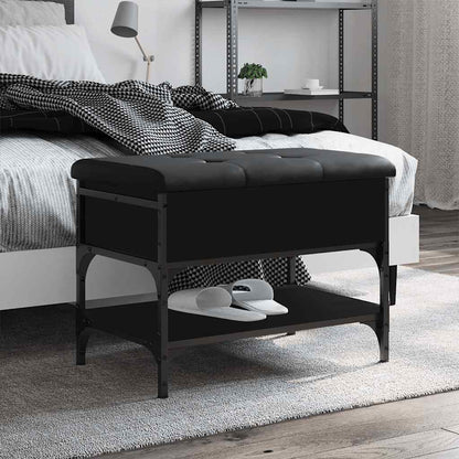 Shoe Bench Black 62x42x45 cm Engineered Wood