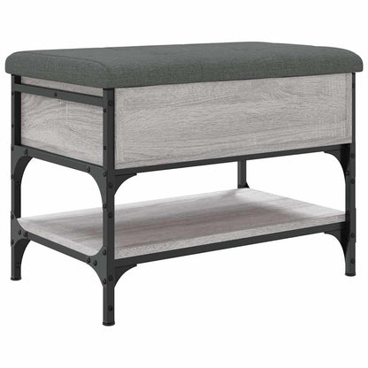 Shoe Bench Grey Sonoma 62x42x45 cm Engineered Wood