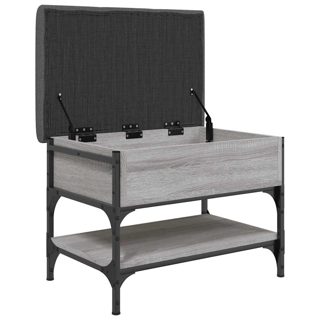 Shoe Bench Grey Sonoma 62x42x45 cm Engineered Wood
