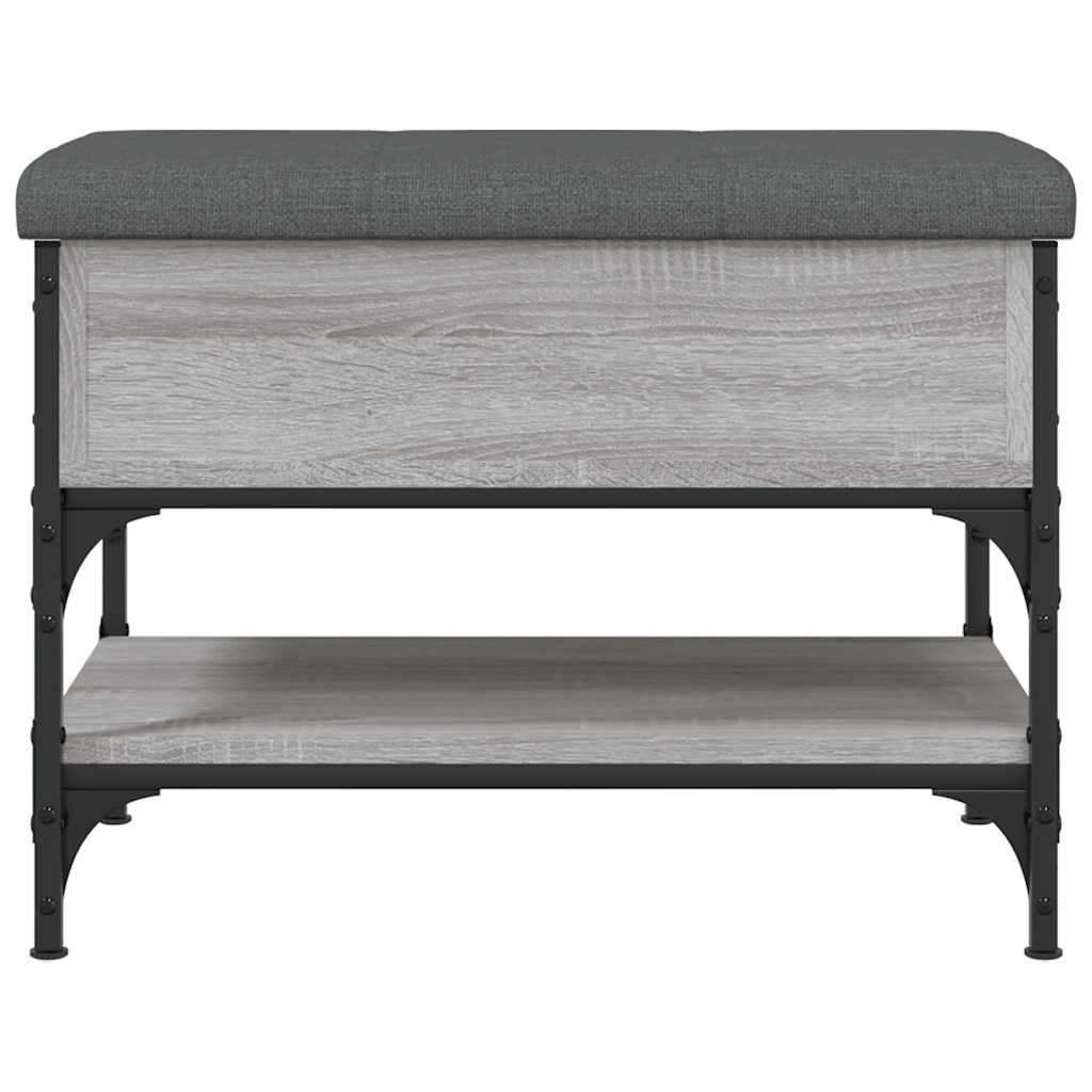 Shoe Bench Grey Sonoma 62x42x45 cm Engineered Wood