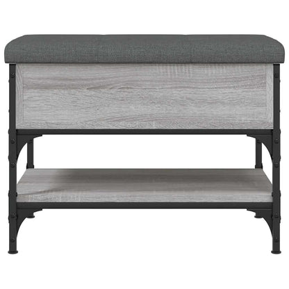 Shoe Bench Grey Sonoma 62x42x45 cm Engineered Wood