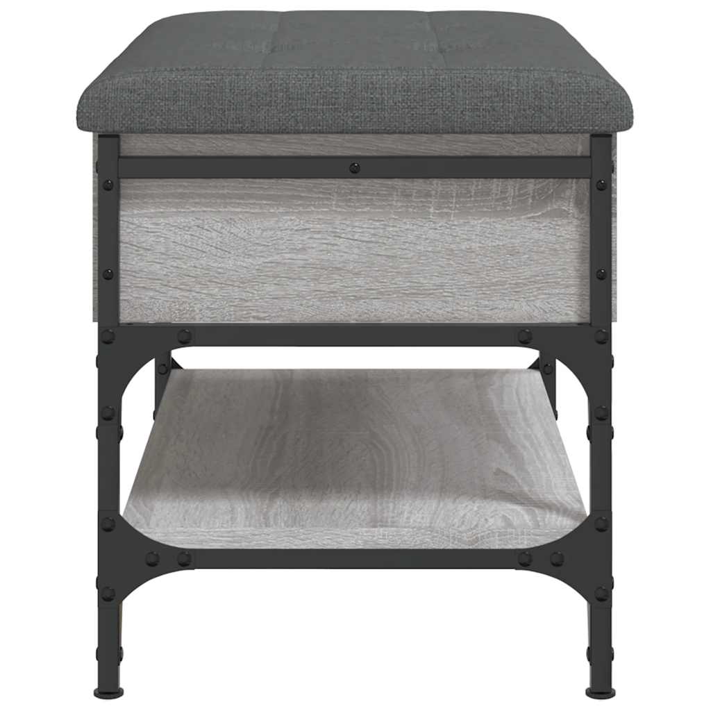 Shoe Bench Grey Sonoma 62x42x45 cm Engineered Wood