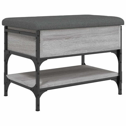 Shoe Bench Grey Sonoma 62x42x45 cm Engineered Wood