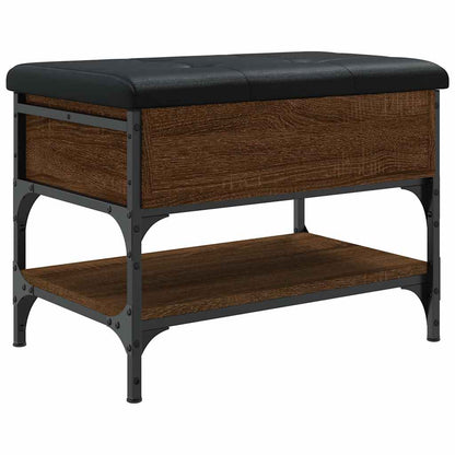 Shoe Bench Brown Oak 62x42x45 cm Engineered Wood