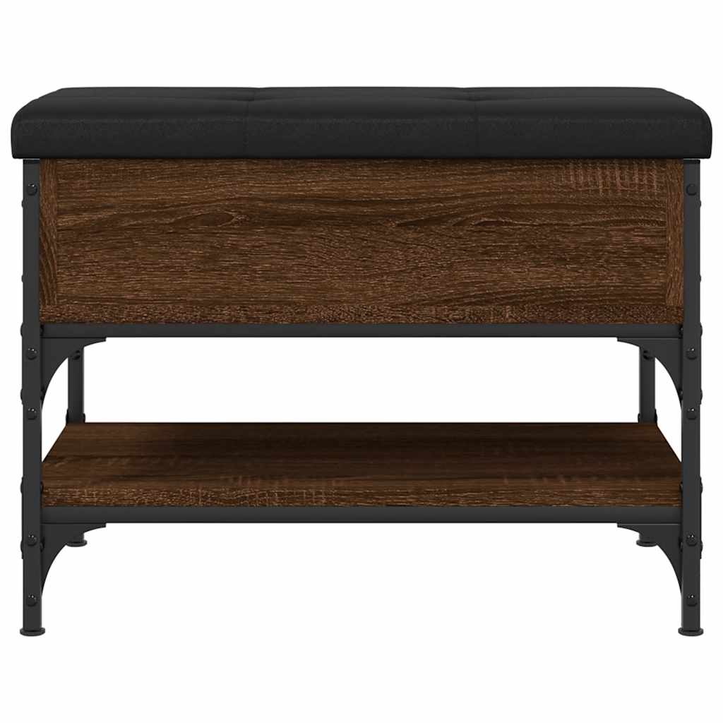 Shoe Bench Brown Oak 62x42x45 cm Engineered Wood
