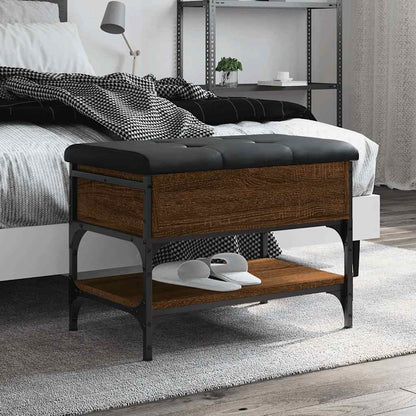 Shoe Bench Brown Oak 62x42x45 cm Engineered Wood