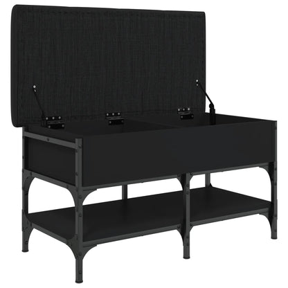 Shoe Bench Black 82x42x45 cm Engineered Wood