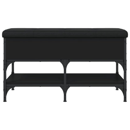 Shoe Bench Black 82x42x45 cm Engineered Wood