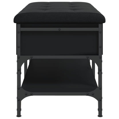 Shoe Bench Black 82x42x45 cm Engineered Wood