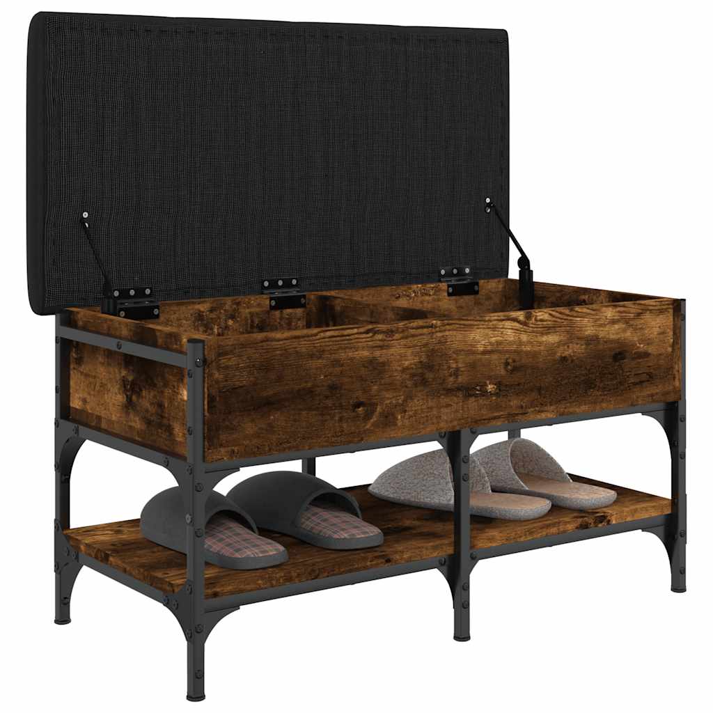 Shoe Bench Smoked Oak 82x42x45 cm Engineered Wood