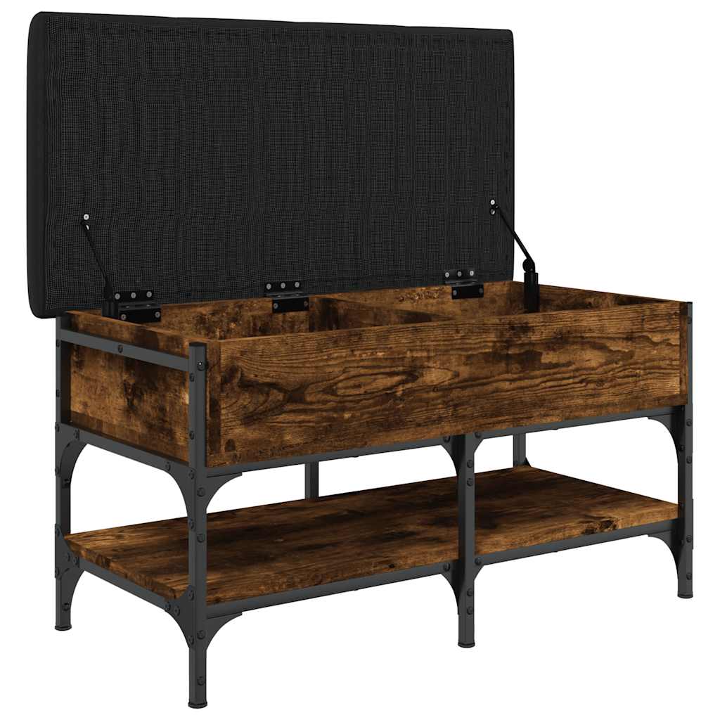 Shoe Bench Smoked Oak 82x42x45 cm Engineered Wood