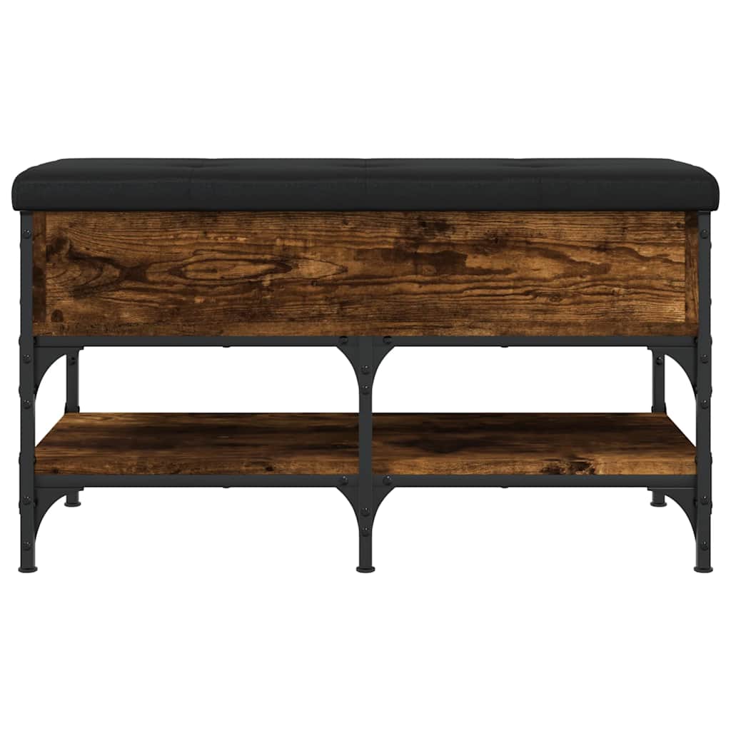 Shoe Bench Smoked Oak 82x42x45 cm Engineered Wood