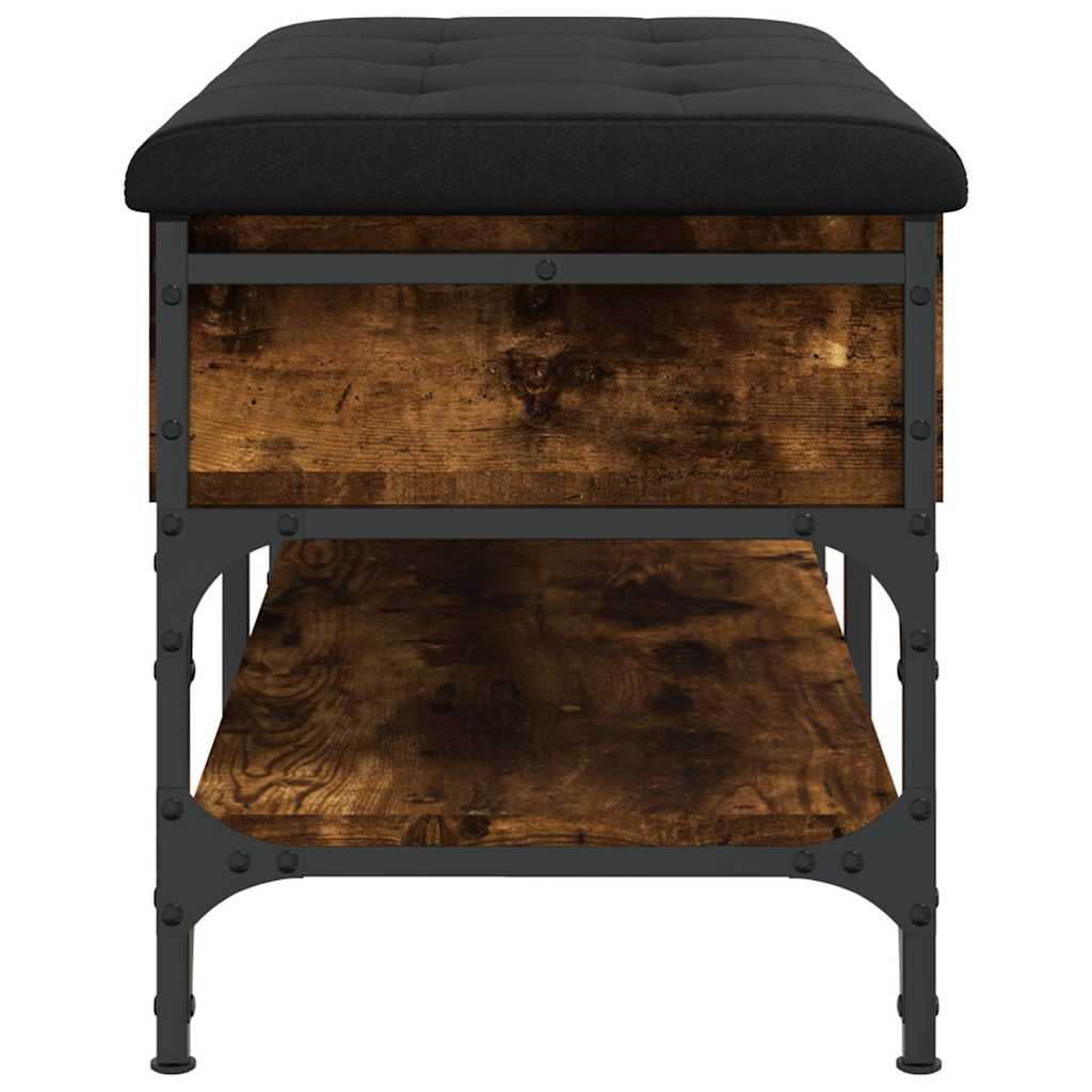 Shoe Bench Smoked Oak 82x42x45 cm Engineered Wood