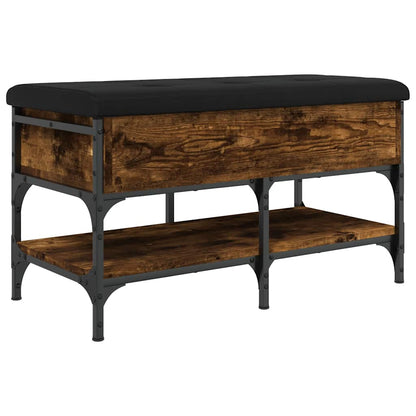 Shoe Bench Smoked Oak 82x42x45 cm Engineered Wood