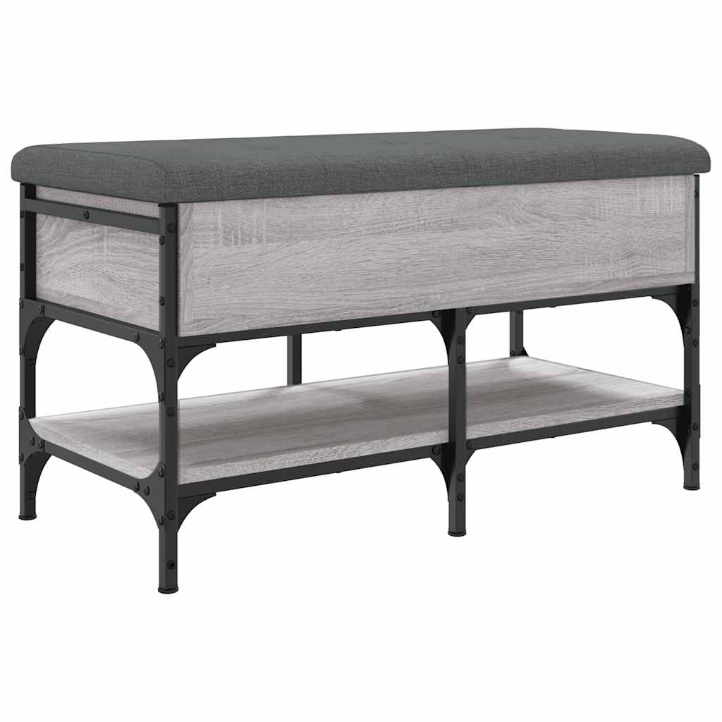 Shoe Bench Grey Sonoma 82x42x45 cm Engineered Wood