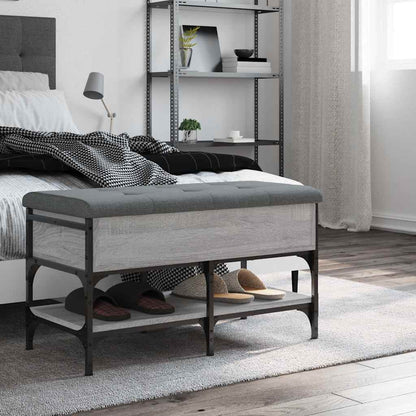 Shoe Bench Grey Sonoma 82x42x45 cm Engineered Wood