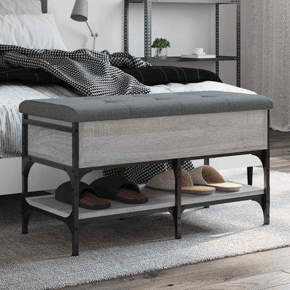 Shoe Bench Grey Sonoma 82x42x45 cm Engineered Wood