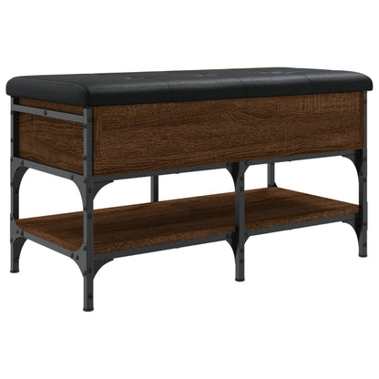 Shoe Bench Brown Oak 82x42x45 cm Engineered Wood