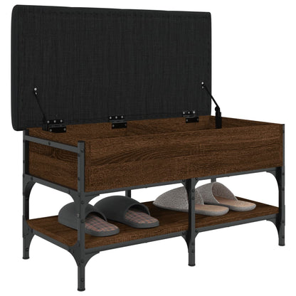 Shoe Bench Brown Oak 82x42x45 cm Engineered Wood