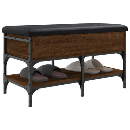 Shoe Bench Brown Oak 82x42x45 cm Engineered Wood