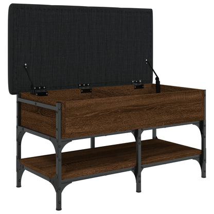 Shoe Bench Brown Oak 82x42x45 cm Engineered Wood