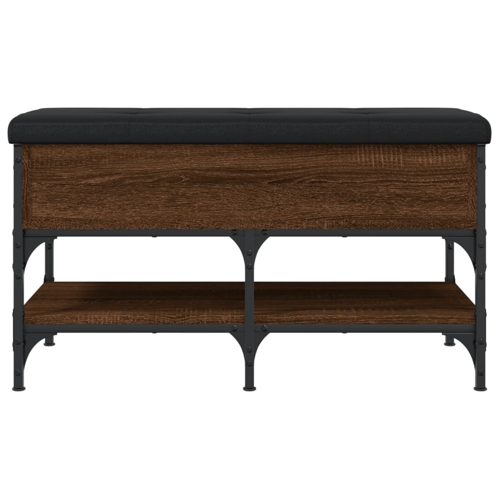 Shoe Bench Brown Oak 82x42x45 cm Engineered Wood