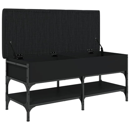 Shoe Bench Black 102x42x45 cm Engineered Wood