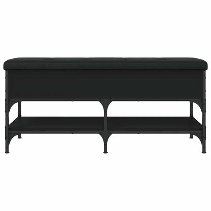 Shoe Bench Black 102x42x45 cm Engineered Wood