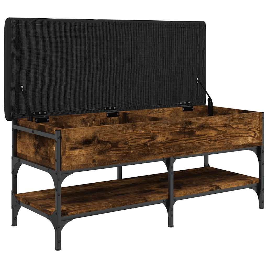 Shoe Bench Smoked Oak 102x42x45 cm Engineered Wood
