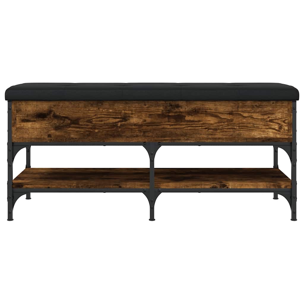 Shoe Bench Smoked Oak 102x42x45 cm Engineered Wood