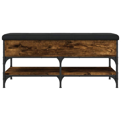 Shoe Bench Smoked Oak 102x42x45 cm Engineered Wood