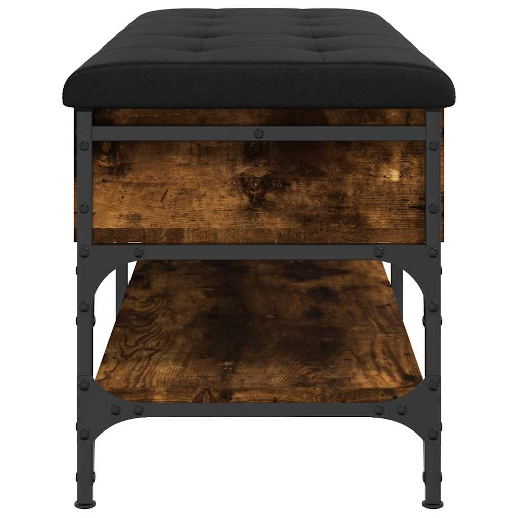 Shoe Bench Smoked Oak 102x42x45 cm Engineered Wood