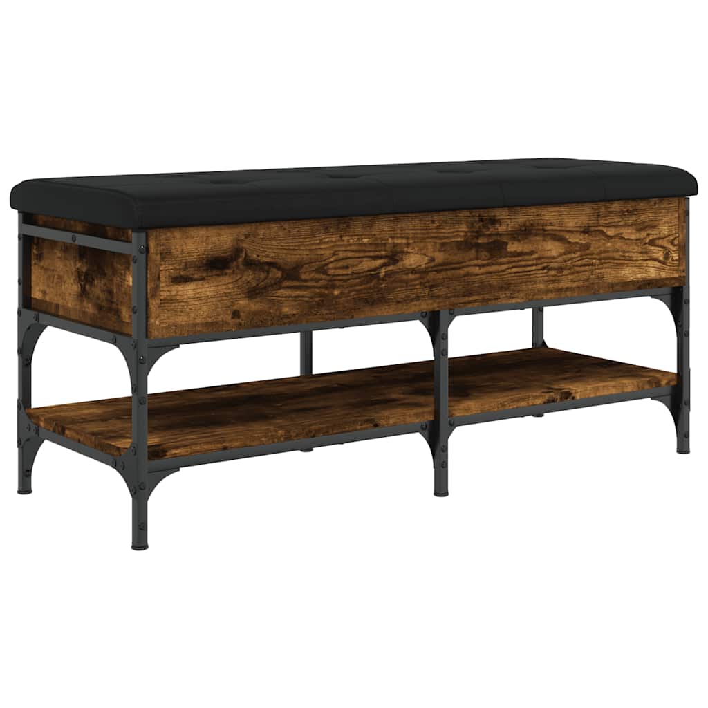Shoe Bench Smoked Oak 102x42x45 cm Engineered Wood