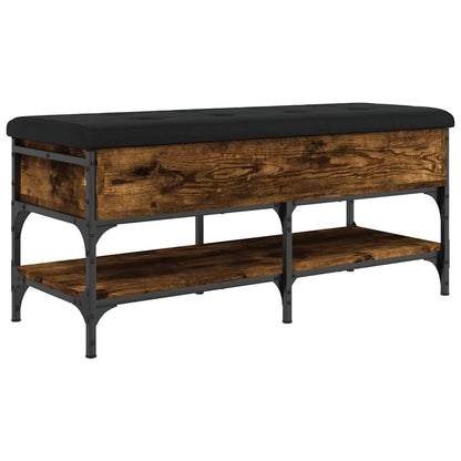 Shoe Bench Smoked Oak 102x42x45 cm Engineered Wood