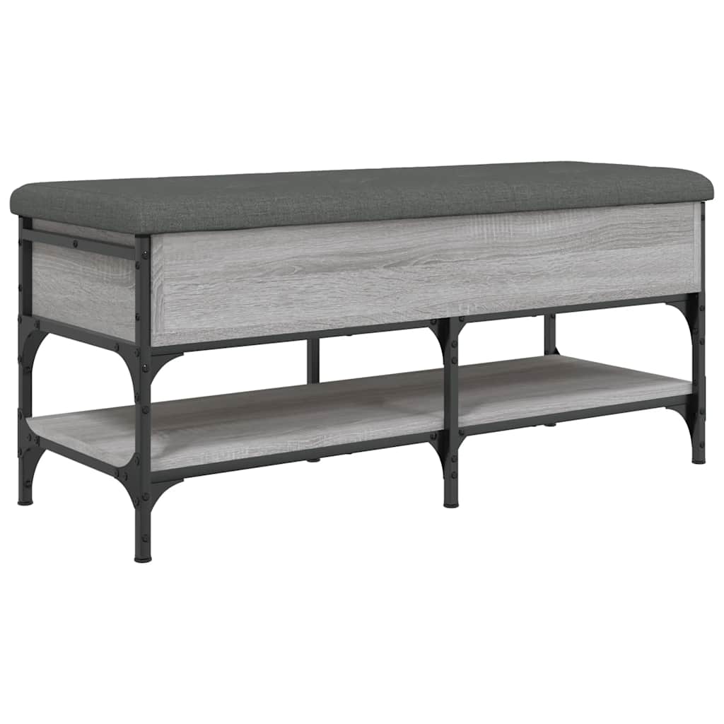 Shoe Bench Grey Sonoma 102x42x45 cm Engineered Wood