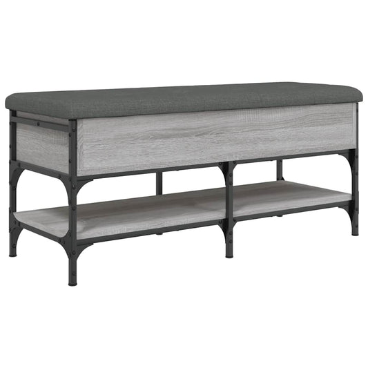 Shoe Bench Grey Sonoma 102x42x45 cm Engineered Wood