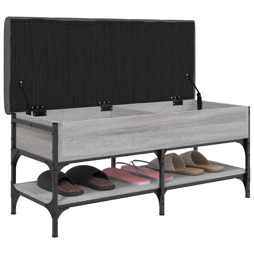 Shoe Bench Grey Sonoma 102x42x45 cm Engineered Wood