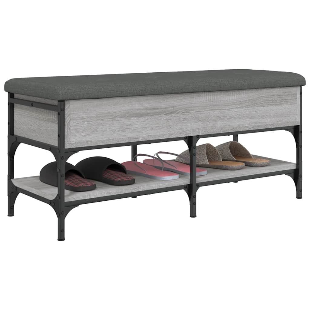 Shoe Bench Grey Sonoma 102x42x45 cm Engineered Wood