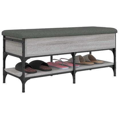 Shoe Bench Grey Sonoma 102x42x45 cm Engineered Wood