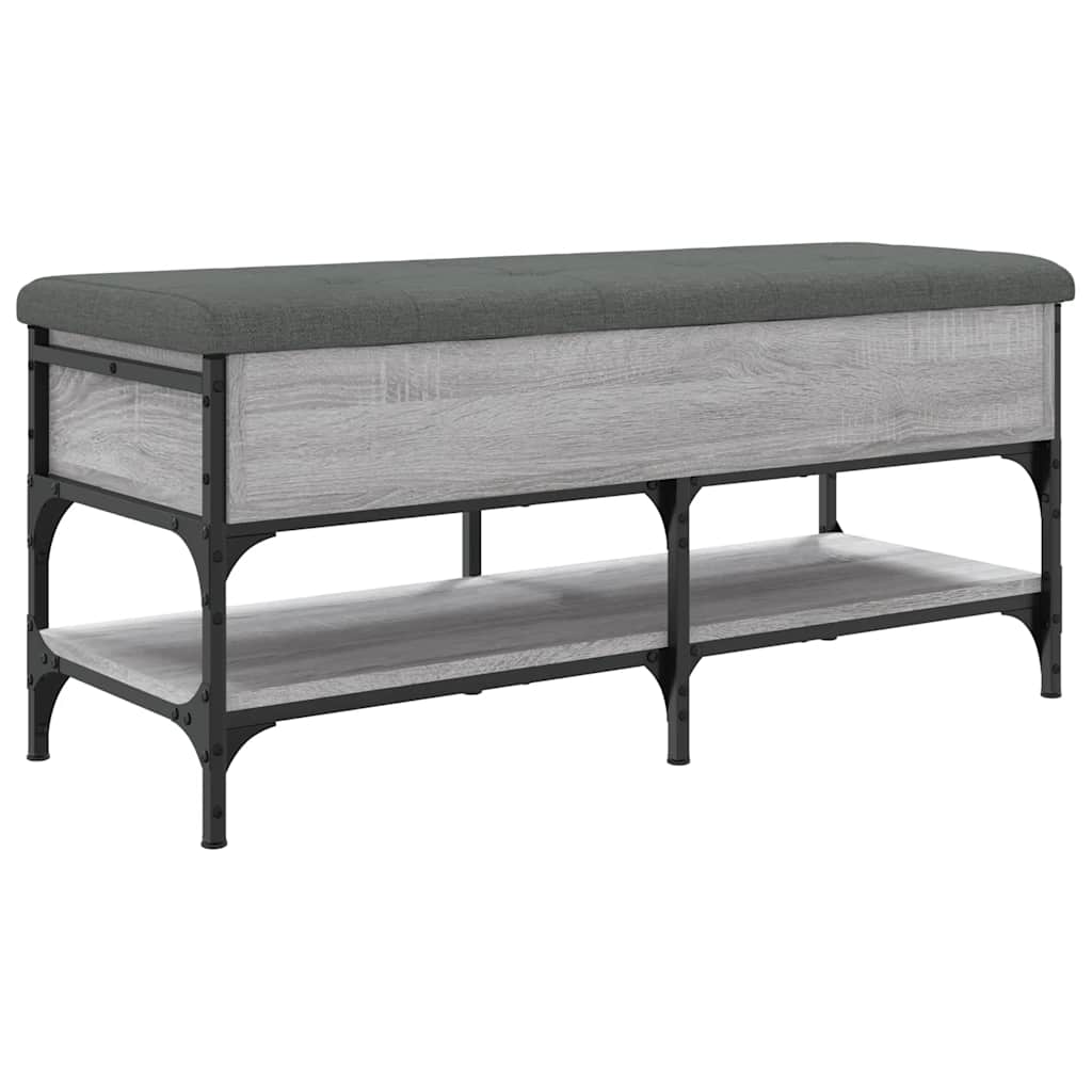 Shoe Bench Grey Sonoma 102x42x45 cm Engineered Wood