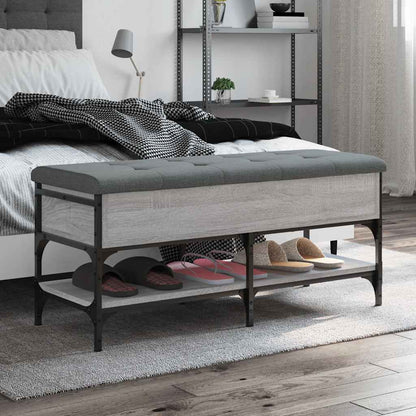 Shoe Bench Grey Sonoma 102x42x45 cm Engineered Wood
