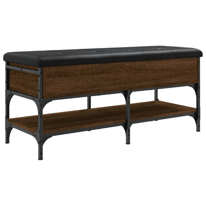 Shoe Bench Brown Oak 102x42x45 cm Engineered Wood