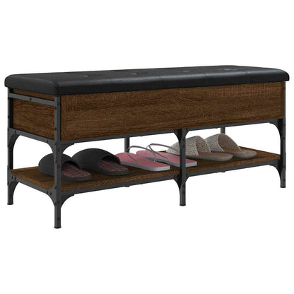 Shoe Bench Brown Oak 102x42x45 cm Engineered Wood