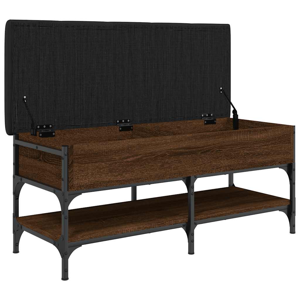 Shoe Bench Brown Oak 102x42x45 cm Engineered Wood
