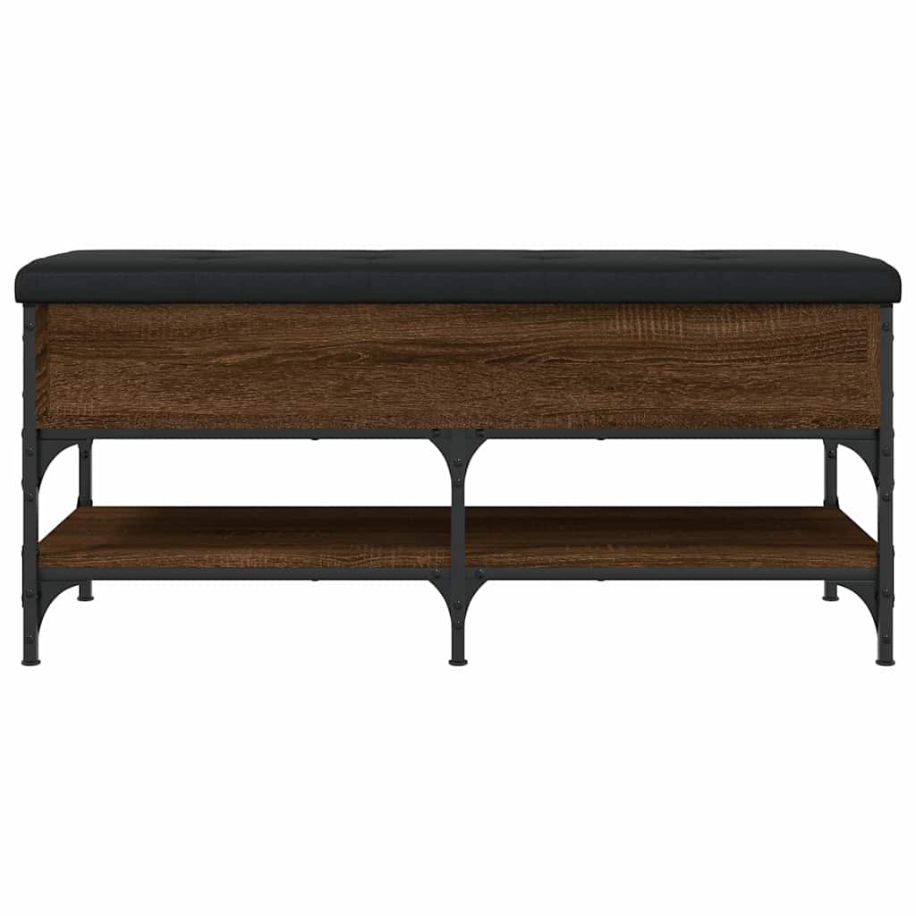 Shoe Bench Brown Oak 102x42x45 cm Engineered Wood