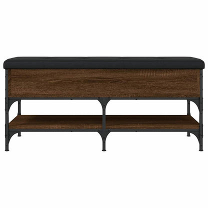 Shoe Bench Brown Oak 102x42x45 cm Engineered Wood