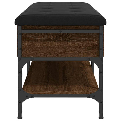 Shoe Bench Brown Oak 102x42x45 cm Engineered Wood