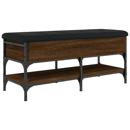 Shoe Bench Brown Oak 102x42x45 cm Engineered Wood