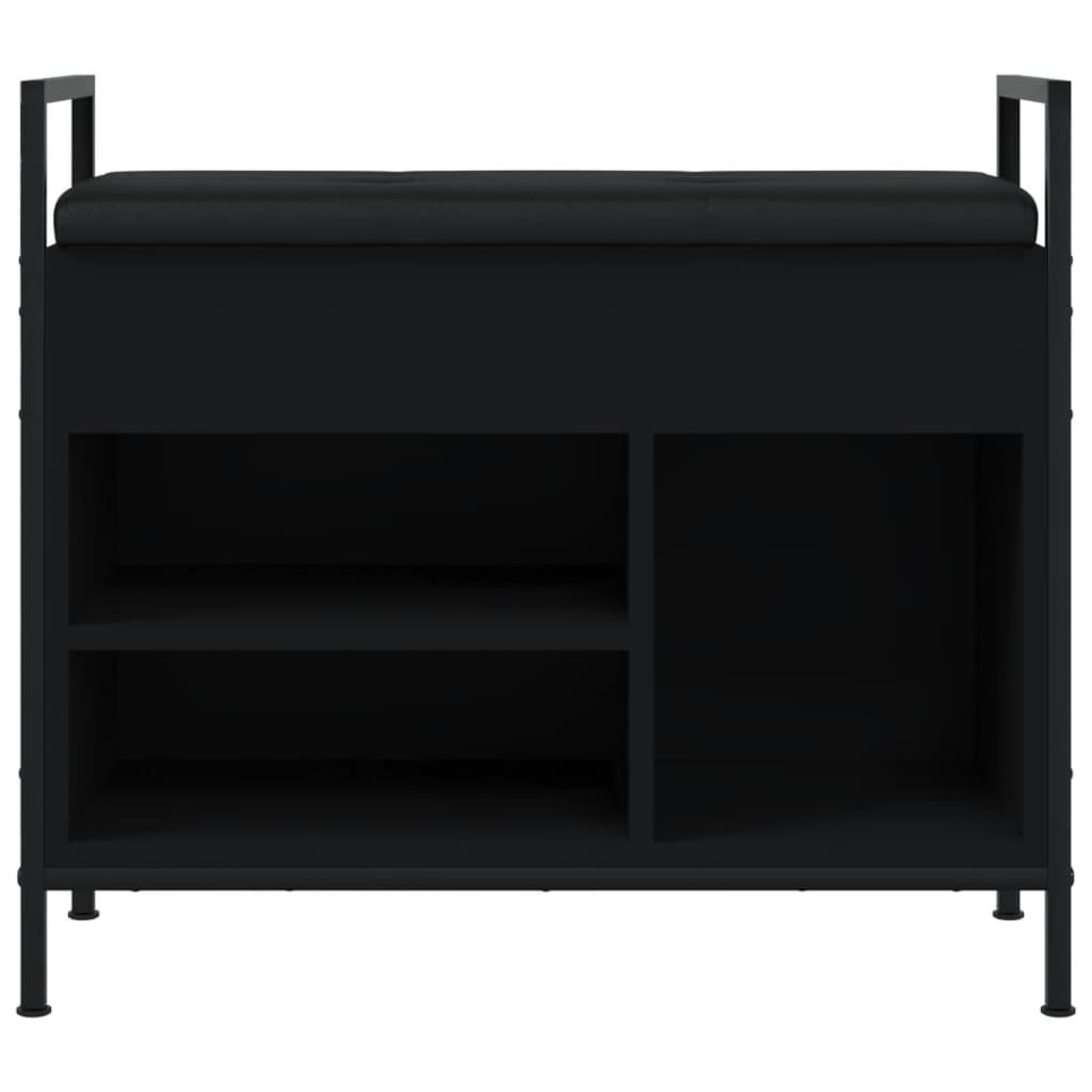 Shoe Bench Black 65.5x32x57.5 cm Engineered Wood